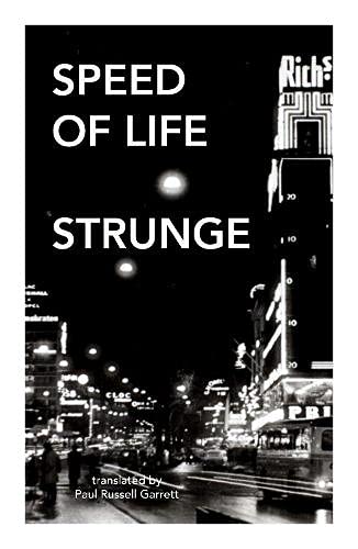 Book cover: "Speed of Life" by Strange, with a blurred city night scene.