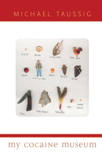 Book cover: “My Cocaine Museum” featuring arranged objects on white background.