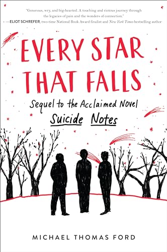 Book with dark cover featuring celestial elements and possibly a falling star illustration.