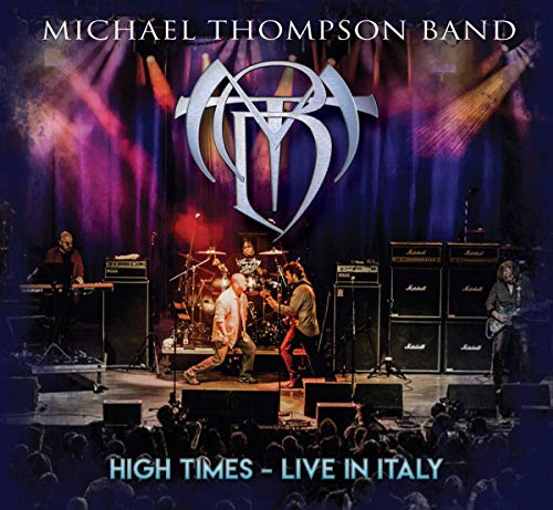 CD cover for Michael Thompson Band’s “High Times – Live In Italy” concert.