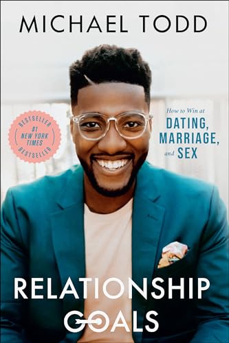 Book cover featuring a smiling man and title “Relationship Goals.”