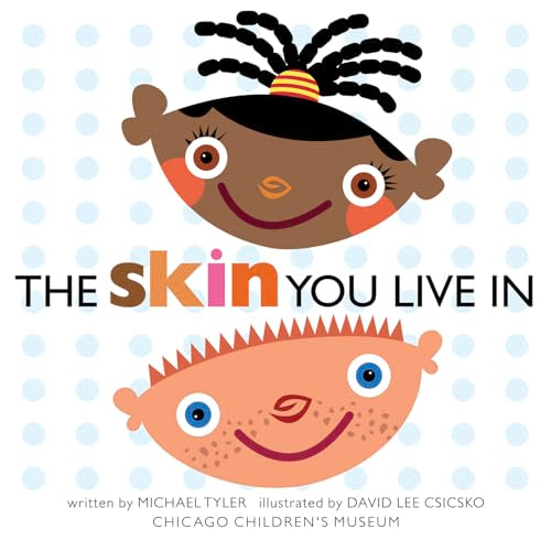 Book cover with diverse children and adults, promoting self-acceptance and inclusivity, bright colorful illustration.