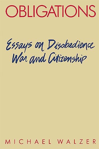Book cover: "Obligations" by Michael Walzer, with red and blue text.