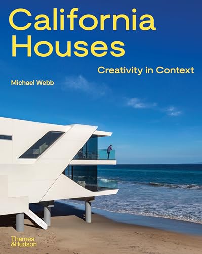 Book cover: "California Houses" featuring a modern beachfront home.