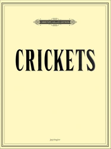 Book cover with the title "CRICKETS" in large, bold, black serif font.