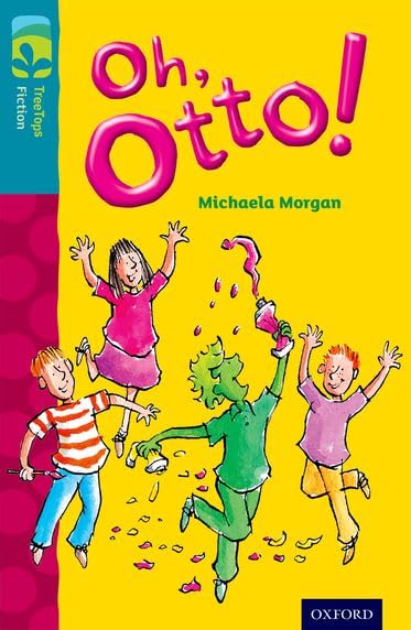 Book cover with illustrated children and spilled purple liquid.