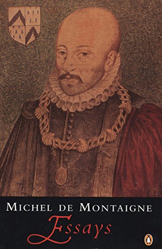 Book cover: “Essays” by Michel de Montaigne, portrait of a man.