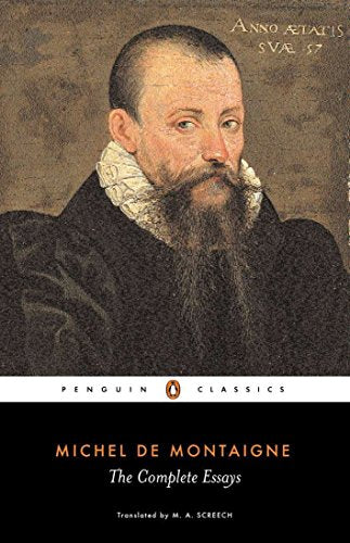 Book cover featuring a portrait of Michel de Montaigne, titled The Complete Essays.