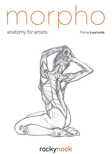 Book cover titled Morpho: Anatomy for Artists featuring a pencil sketch of human musculature.