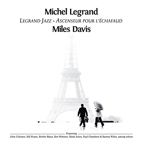 CD cover: Michel Legrand jazz album with the Eiffel Tower and figures.