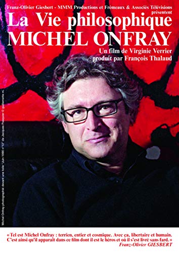 DVD cover featuring a portrait of Michel Onfray against a red and black background.