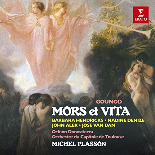Cover of "Michel Plasson - Gounod: Mors et Vita" with classical painting and text.