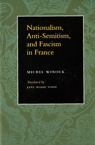 Black book cover with white text: "Nationalism, Anti-Semitism, and Fascism in France.