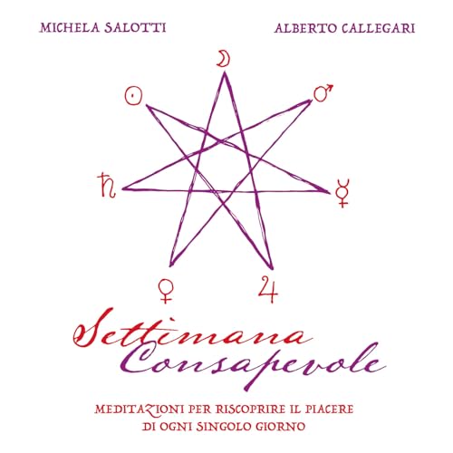 CD cover: purple pentagram with planetary symbols and text “Settimana Consapevole”.