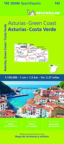 Michelin road and tourist map of Asturias, Spain, 1:500,000 scale.