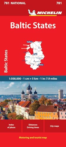 Red map cover displaying “Baltic States” with a city skyline below.