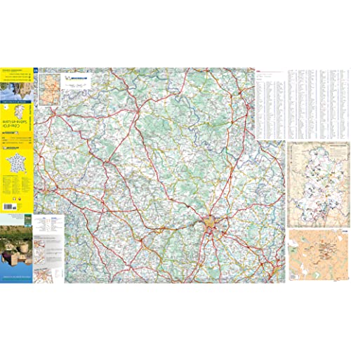 Folded Michelin map of Saone-et-Loire, France, with roads and landmarks.