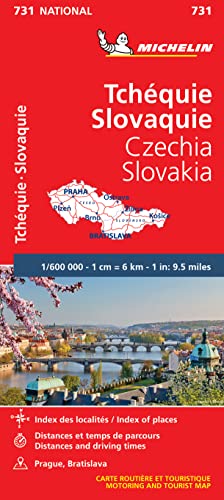 Red Michelin map cover for Czech Republic and Slovak Republic.