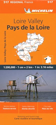 Michelin Pays de la Loire regional map with Loire Valley imagery.