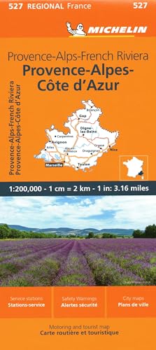 Michelin map cover of Provence-Alps-French Riviera, showing roads and lavender fields.