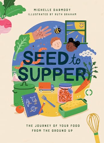 Book cover with colorful illustrations of gardening, food, and diverse people.