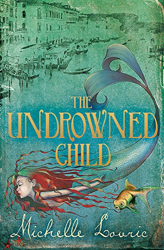 Book cover: mermaid with red hair in a watery, textured scene.