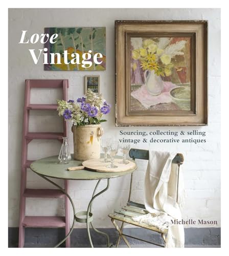 Book cover with vintage still life, flowers, and rustic furniture.