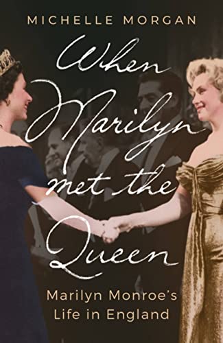 Book cover depicting Marilyn Monroe and Queen Elizabeth II shaking hands.