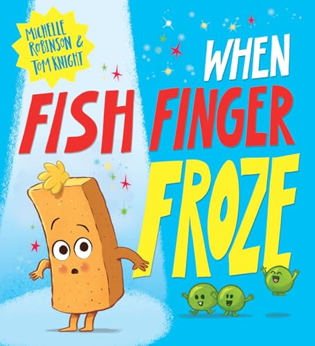 Book cover: "When Fish Finger Froze" with illustrated fish fingers.