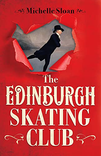 Book cover: red background, torn paper reveals a man ice skating.
