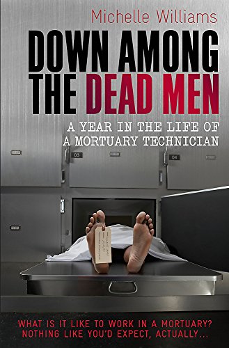 Book cover depicting a morgue drawer with visible feet and toe tag.