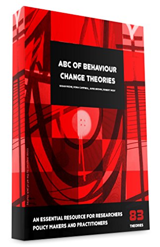 Red book cover titled "ABC of Behaviour Change Theories" with abstract design.