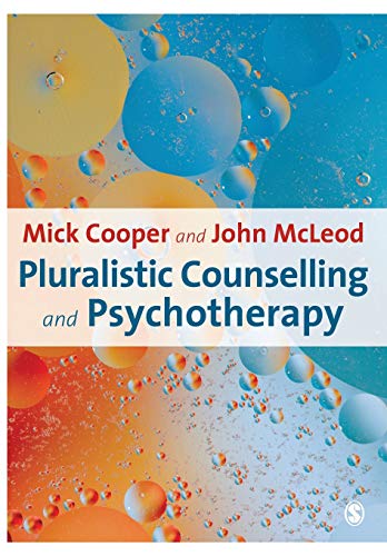 Book cover: "Pluralistic Counselling and Psychotherapy" with abstract bubble design.