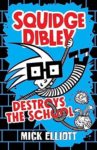 Book cover: cartoon boy with large glasses, striped limbs, and small creatures.