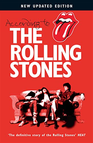 Book cover: "According to The Rolling Stones" with iconic lips logo and band photo.