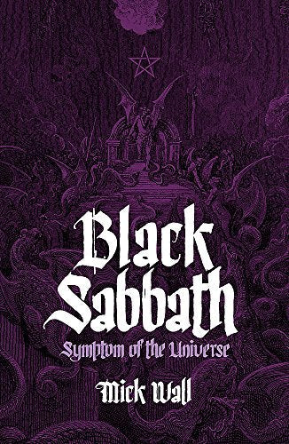 Book cover with purple demonic illustration, pentagram, and white Black Sabbath title text.