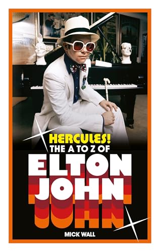 Book cover featuring Elton John in a white suit at a piano.