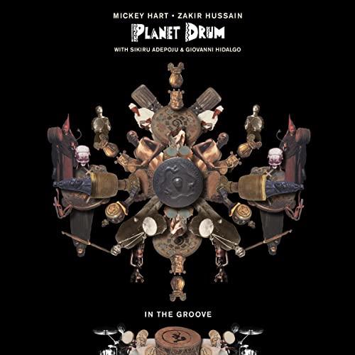 Album cover for Mickey Hart’s “In The Groove” featuring various drums.