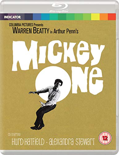 “Mickey One” Blu-ray cover with Warren Beatty in a shadowy pose.