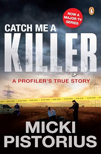 Book cover: “Catch Me a Killer” with a crime scene investigation image.