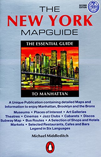 Cover of "The New York Map Guide" by Michael Middleditch, showing Manhattan skyline.