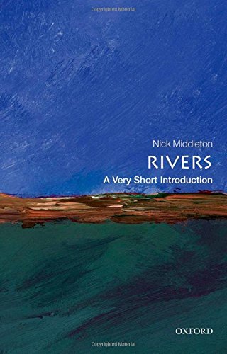 Book cover: "Rivers" by Nick Middleton, with blue and brown abstract art.