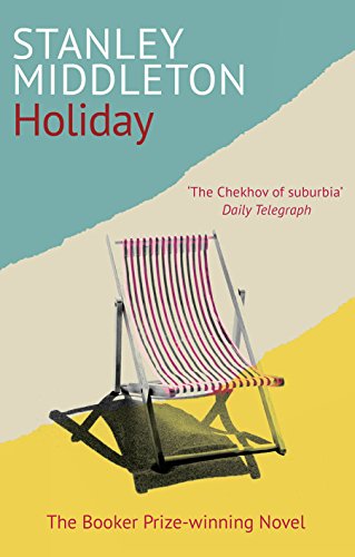 Book cover for Holiday by Stanley Middleton featuring a striped deckchair on a beach.