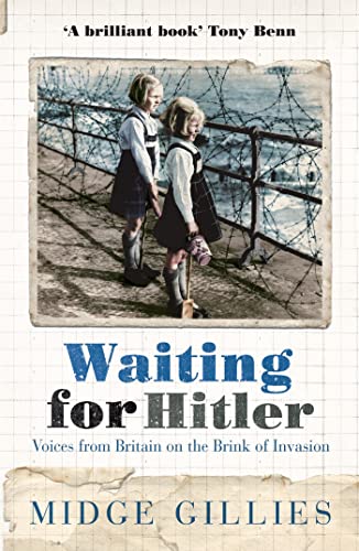 Book cover: two girls stand by a fence, title “Waiting for Hitler”.