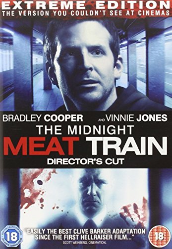 DVD cover for horror film "The Midnight Meat Train" starring Bradley Cooper.
