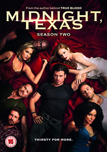 DVD cover for "Midnight Texas" Season Two featuring a cast group pose.