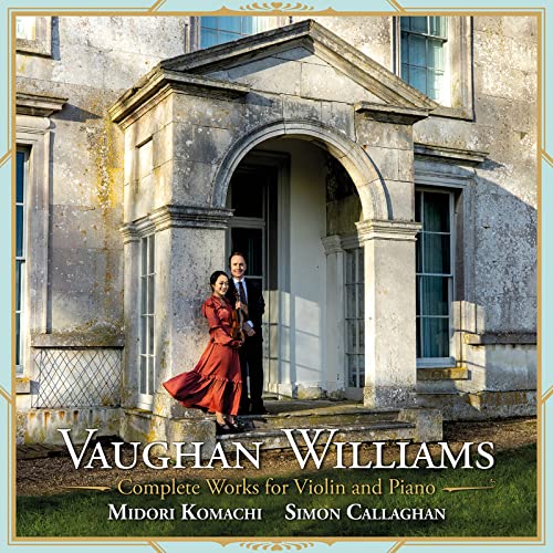 CD cover featuring violinist Midori Komachi and pianist Simon Callaghan.