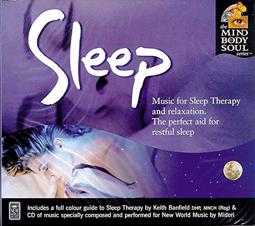 "CD cover with a sleeping woman and the word 'Schlaf' on a purple background."