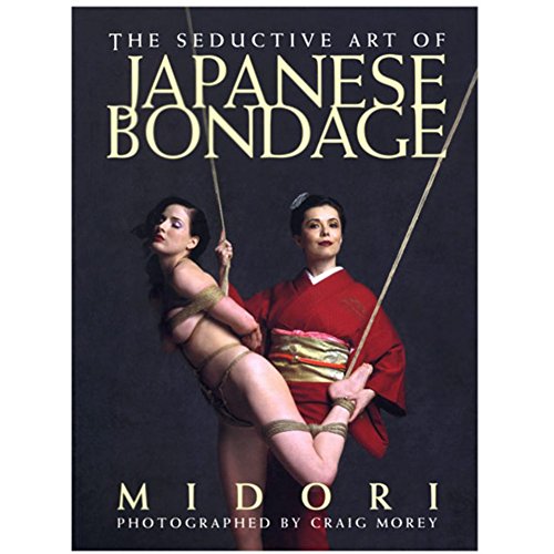 Book cover showing a woman in a red kimono holding ropes tied to another woman.