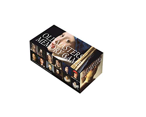 Rectangular memory game box featuring portraits from classic paintings.